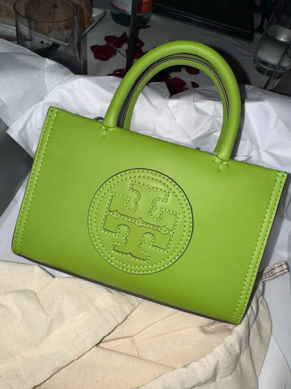 Tory Burch Lime Green Mini Tote